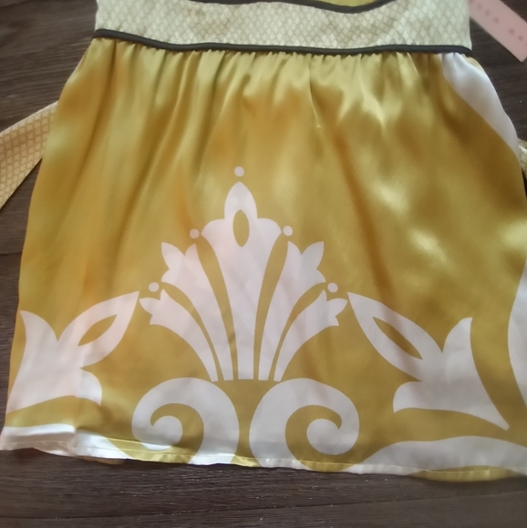 Jenny Han Anthro gold silk blouse size large NWT - Picture 4 of 11